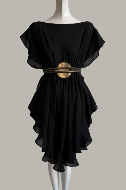 Ruffle Kaftan Short Version with Oval Obi {Made to Order}