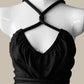 Infinite Halter Black Parachute Silk