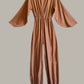 Kimono Jumpsuit in Clay Raw Silk {Made to Order}