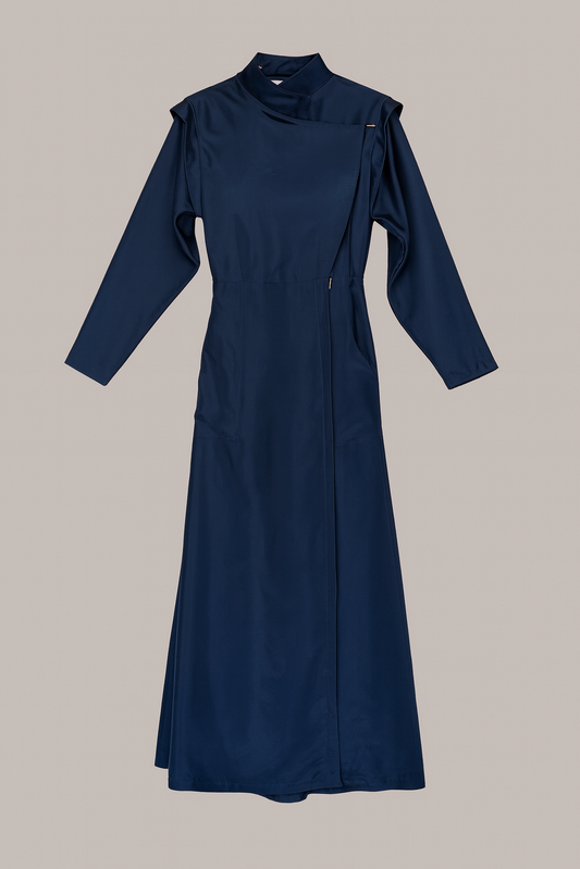 Voyage Coat Dress Midnight Blue Parachute Silk {Made to Order}