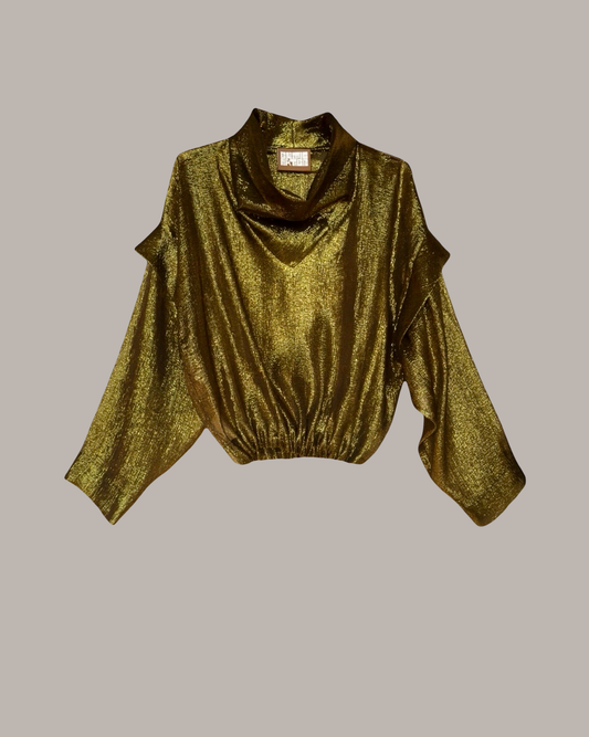 Ninja Pullover Black Gold Silk Lamé