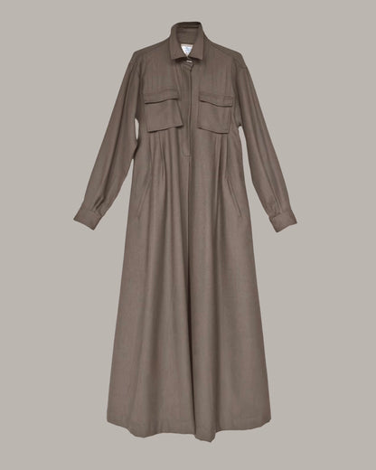 Riding Dress in Almond Wool Flannel {Made to Order}