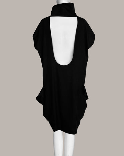 Ondine Dress Black Raw Silk {Made to Order}