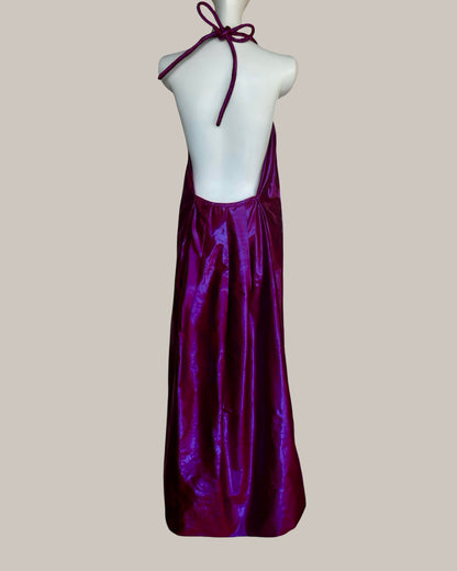 Garance Dress Magenta Blue Metallic Silk {Made to Order}