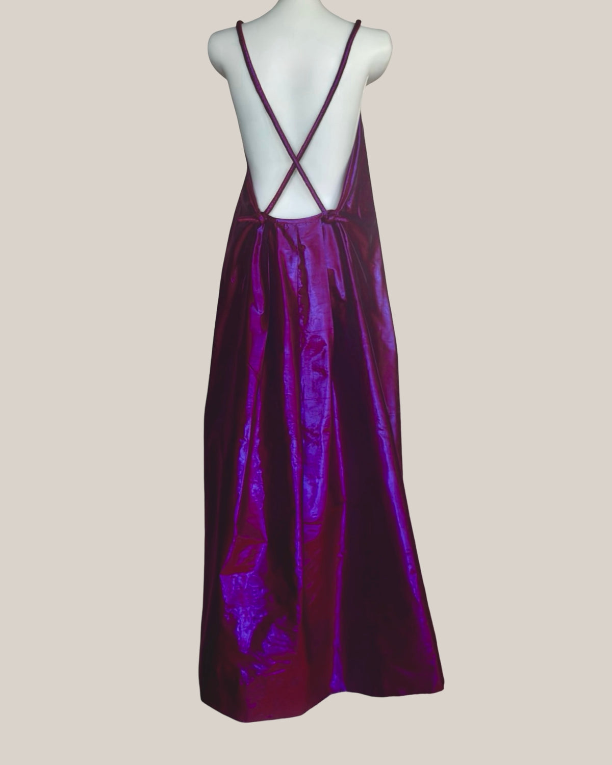 Garance Dress Magenta Blue Metallic Silk {Made to Order}