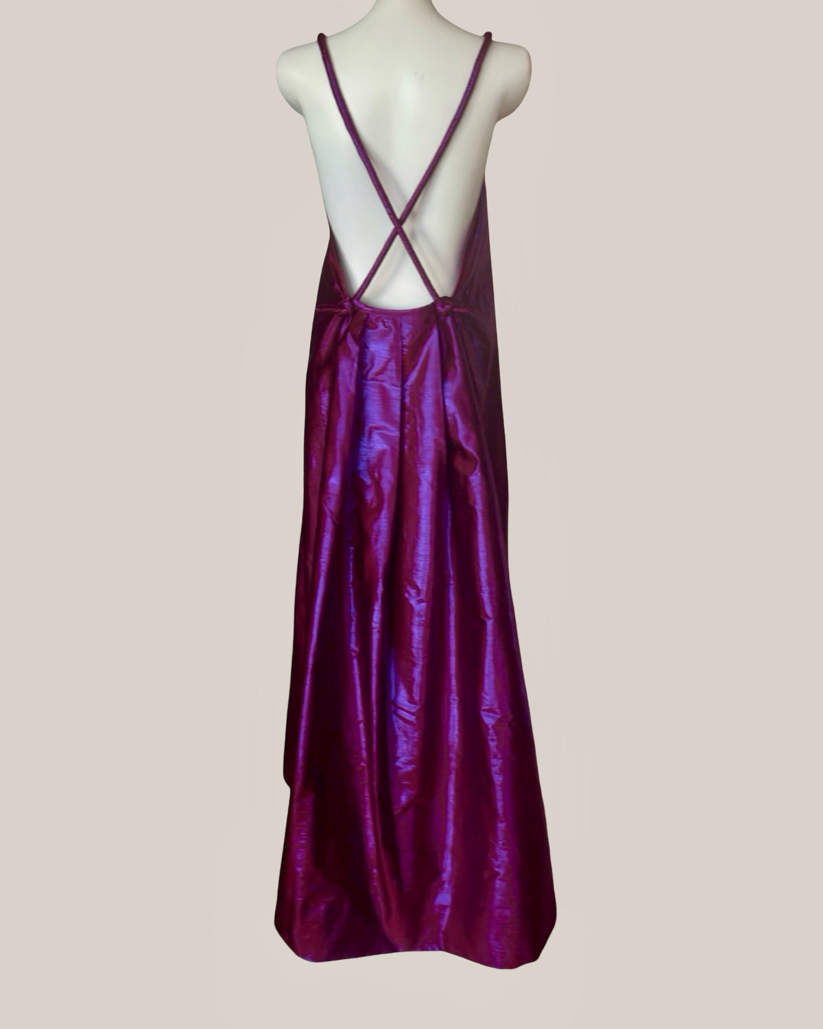 Garance Dress Magenta Blue Metallic Silk {Made to Order}