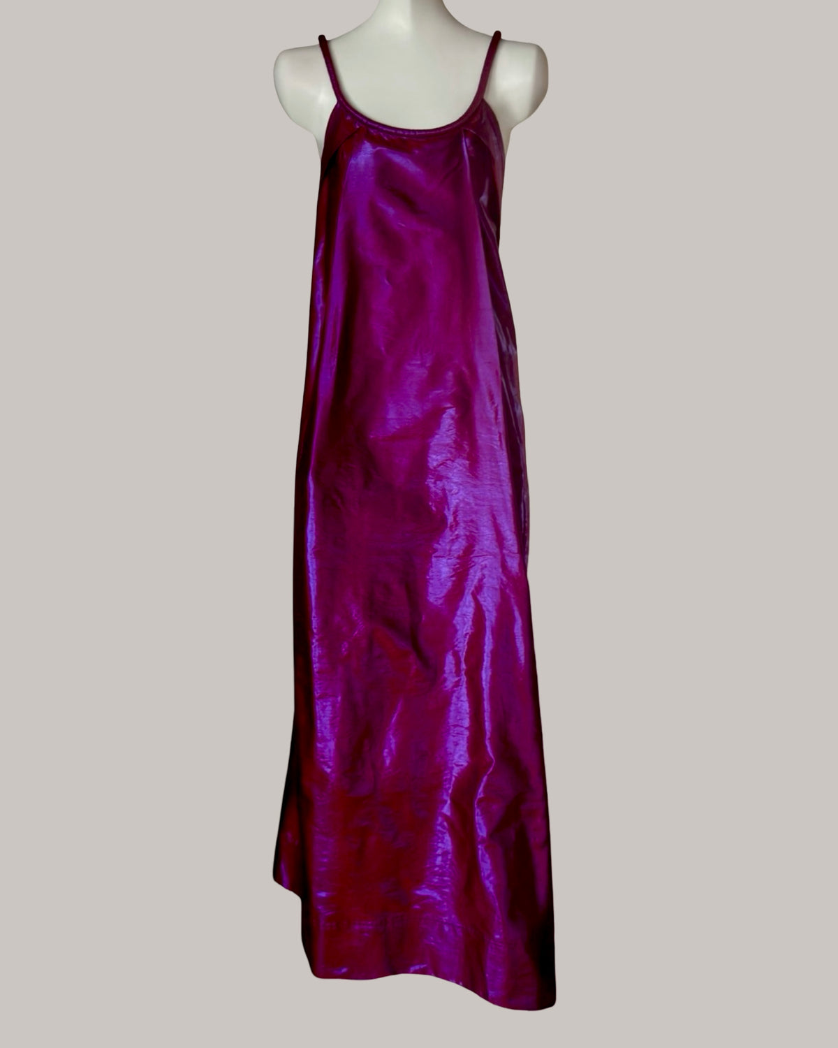 Garance Dress Magenta Blue Metallic Silk {Made to Order}
