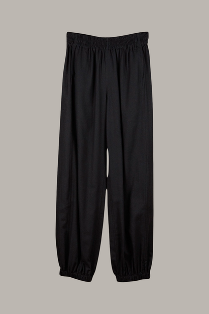 Genie Pant Black Kohl Raw Silk