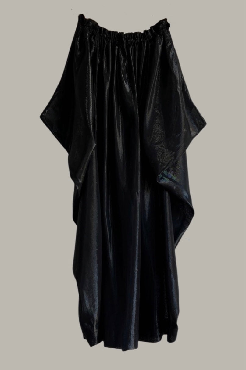 Convertible Propeller Skirt & Dress Black Lapis Silk Lame’ {Made to Order}