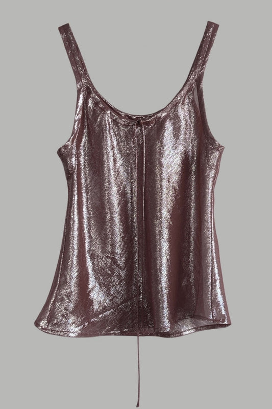 Drawstring Camisole Mercury Silk Lame’