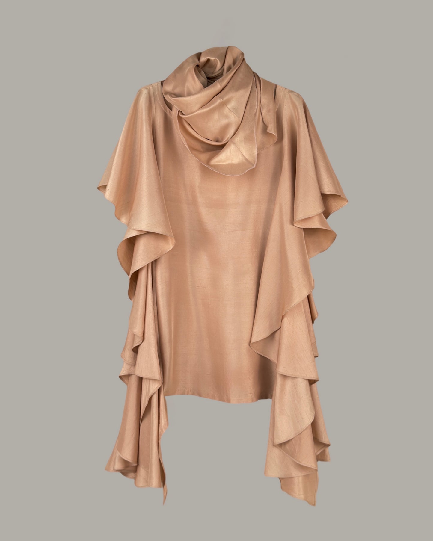 Pisa Chamber Scarf in Rose Sand Soft Shantung {Made to Order}