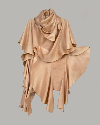 Pisa Chamber Scarf in Rose Sand Soft Shantung {Made to Order}