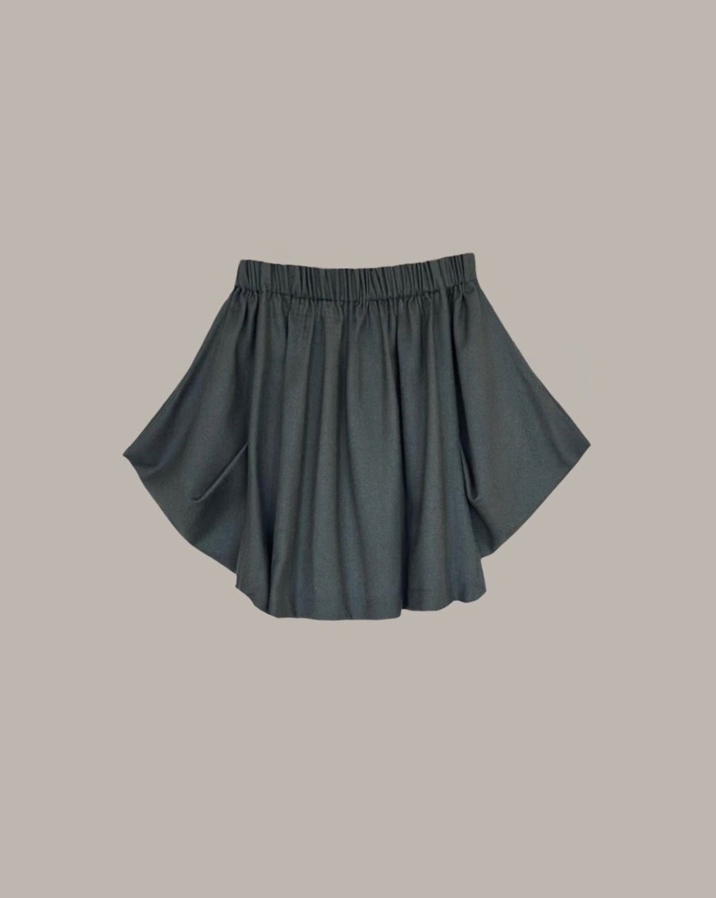 Propeller Midi Skirt Sage Wool Flannel {Made to Order}