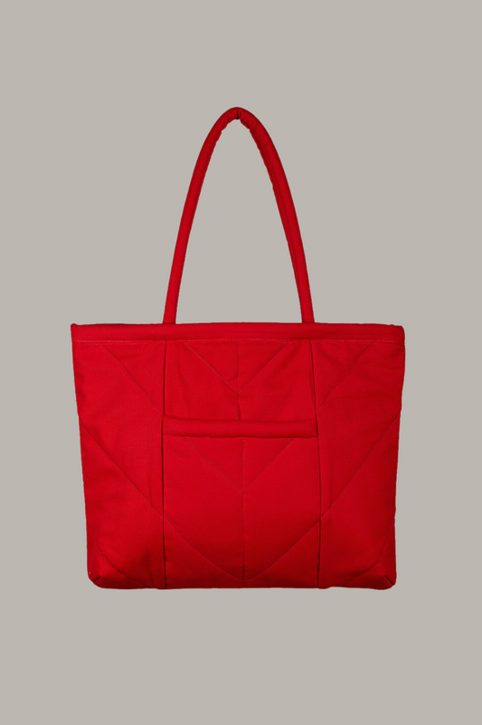 Chevron Tote Bag Rouge Cotton Duck {Made to Order}