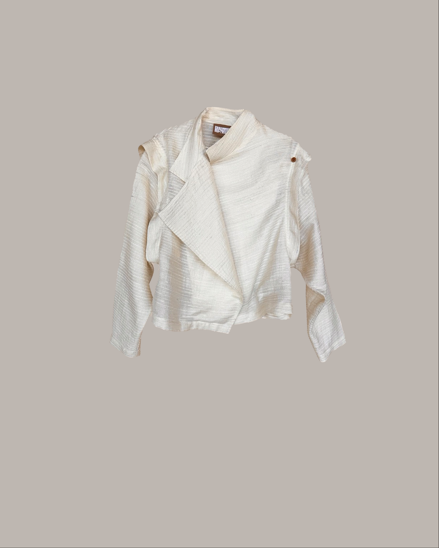 Aion Jacket Blouse in Silk Tussah Stripe {Made to Order}