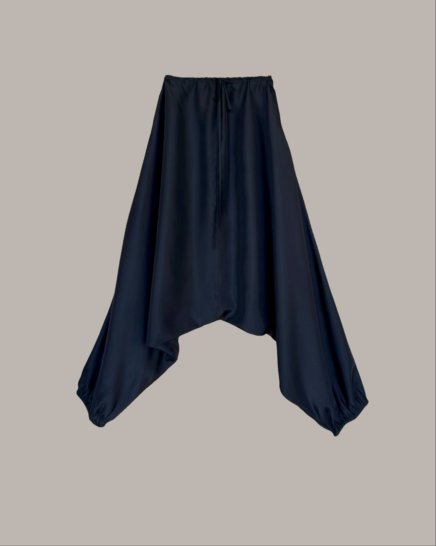 Ali baba Pant in Black Parachute Silk {Made to Order}