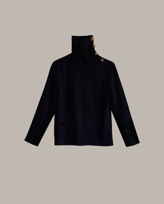 Circe Turtleneck in Ebony