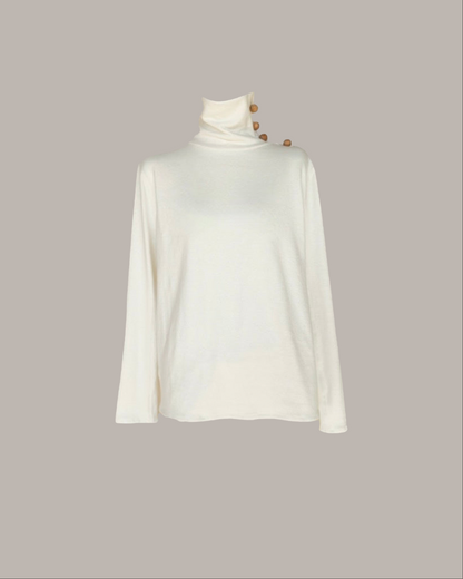 Circe Turtleneck in Ecru