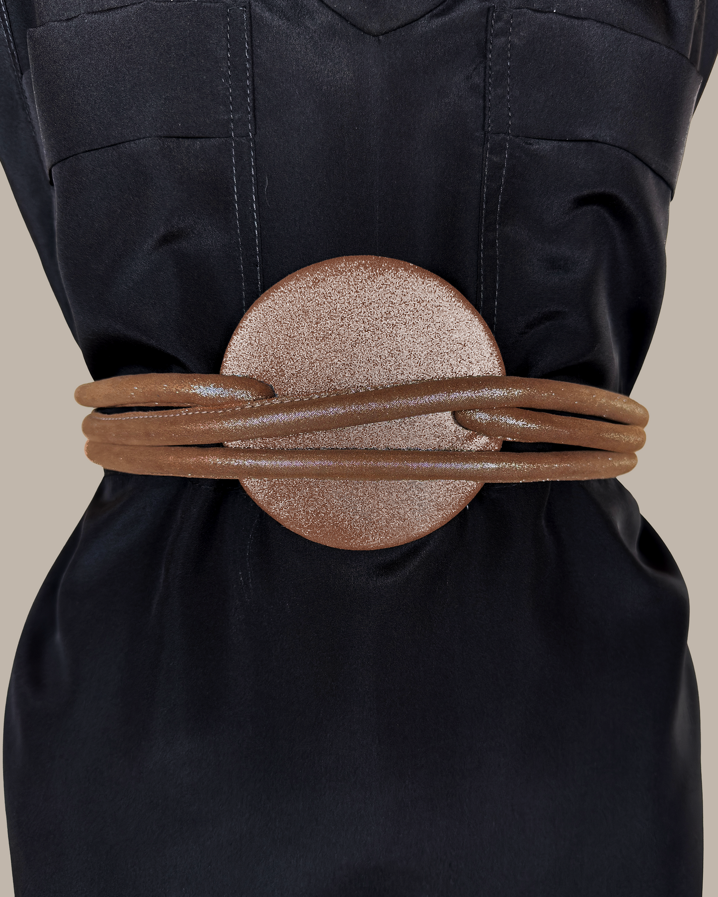Infinite Full Moon Belt in Mocha Silver Moondust {Made to Order}