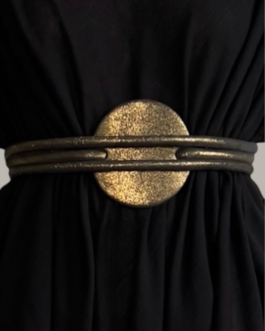 Infinite Full Moon Belt in Black Gold Moondust
