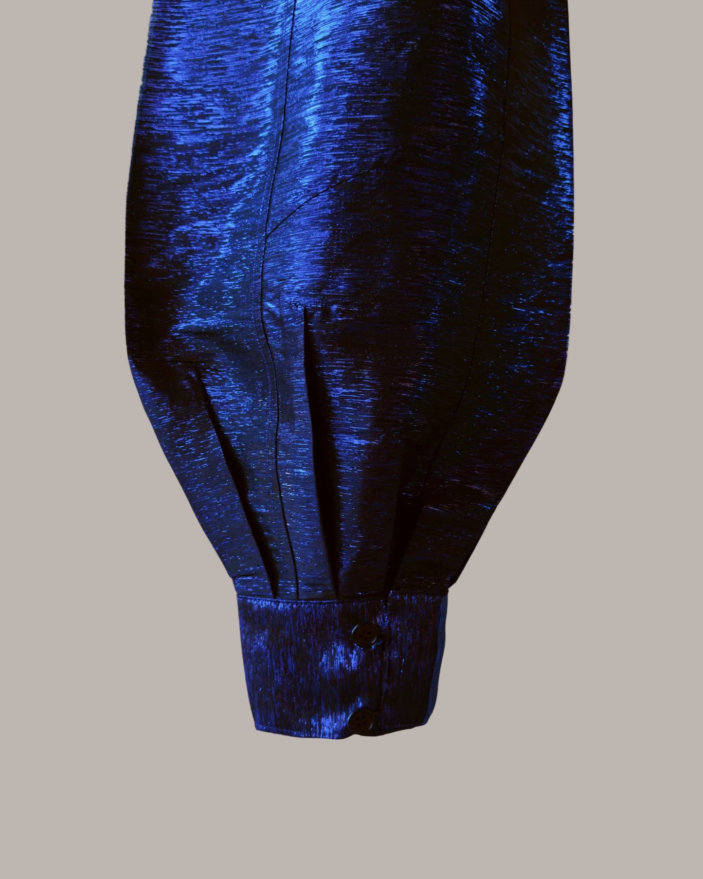 Cuffed Pantaloon in Royal Blue/Black Silk Metallic {Made to Order}