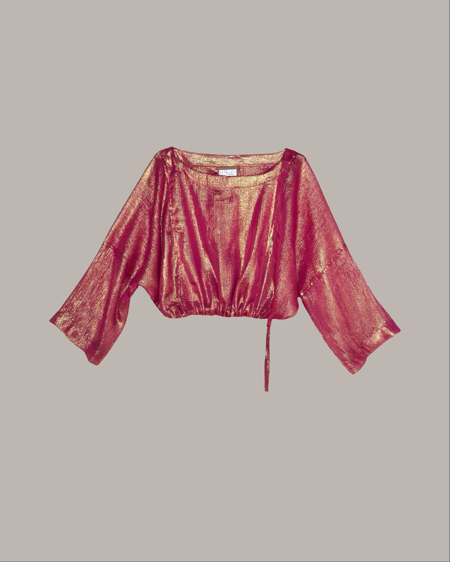 Moonrise Drawstring Pullover Raspberry Silk Lame’ {Made to Order}