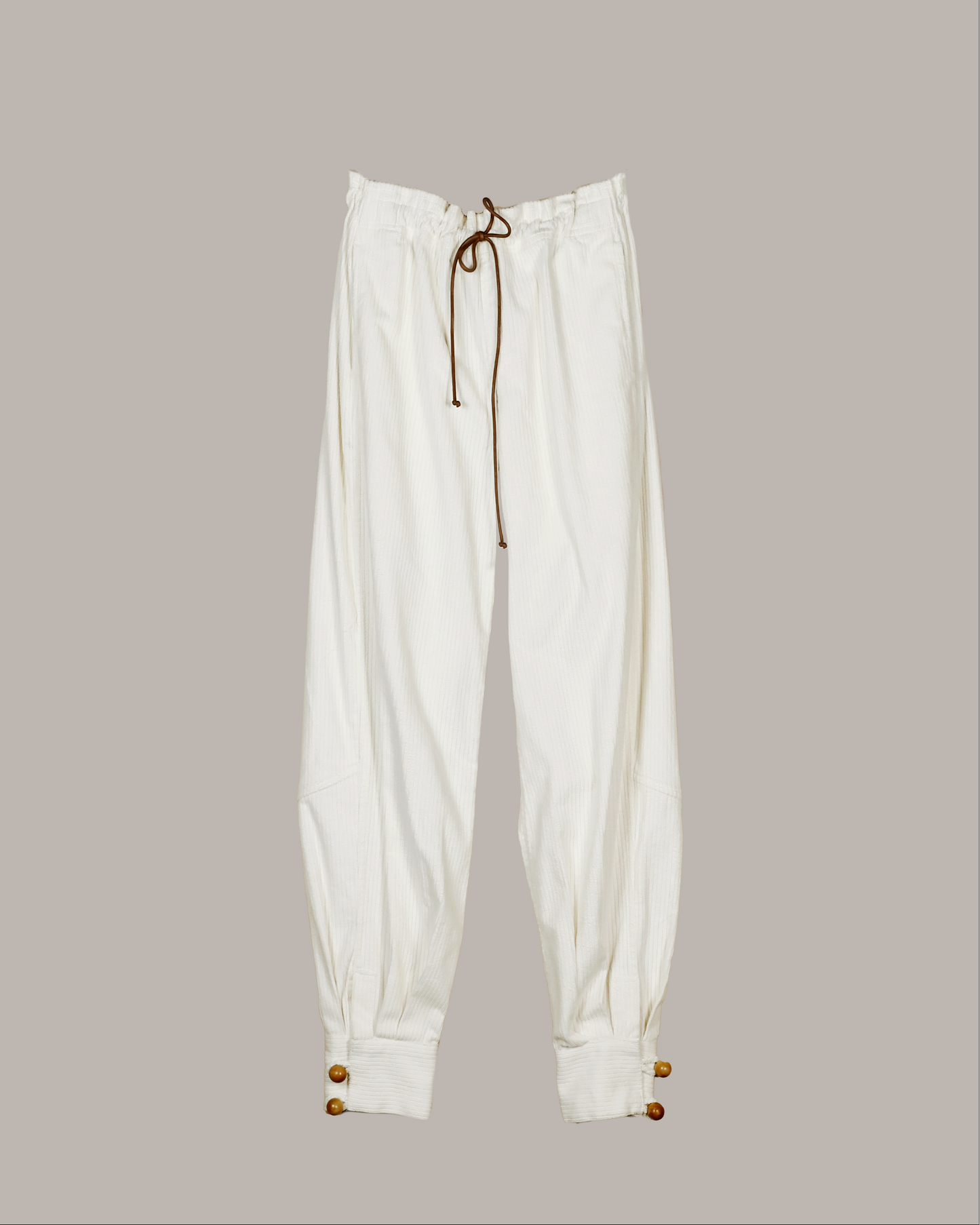 Cuffed Pantaloon in Froth Cotton Corduroy