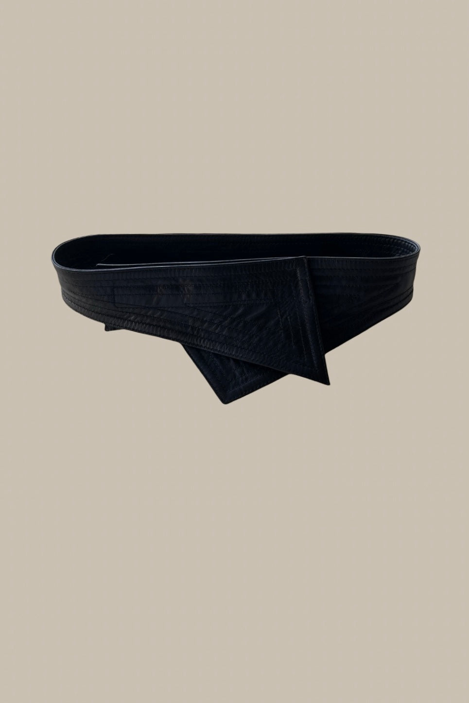 Reversible Asymmetrical Corset Belt Kohl Leather