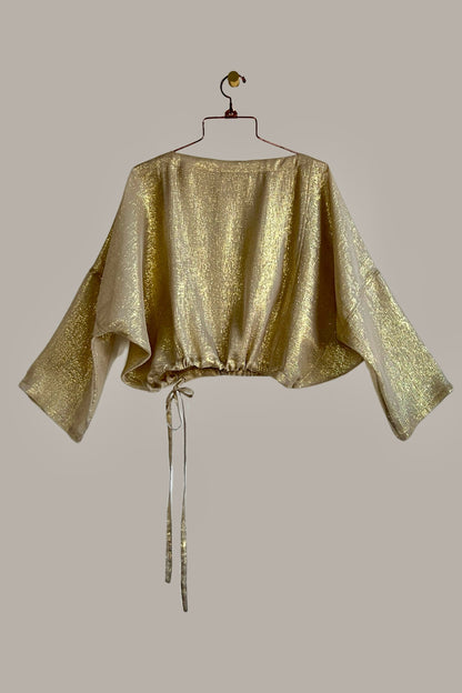 Moonrise Pullover in Silk Chiffon Champagne Gold