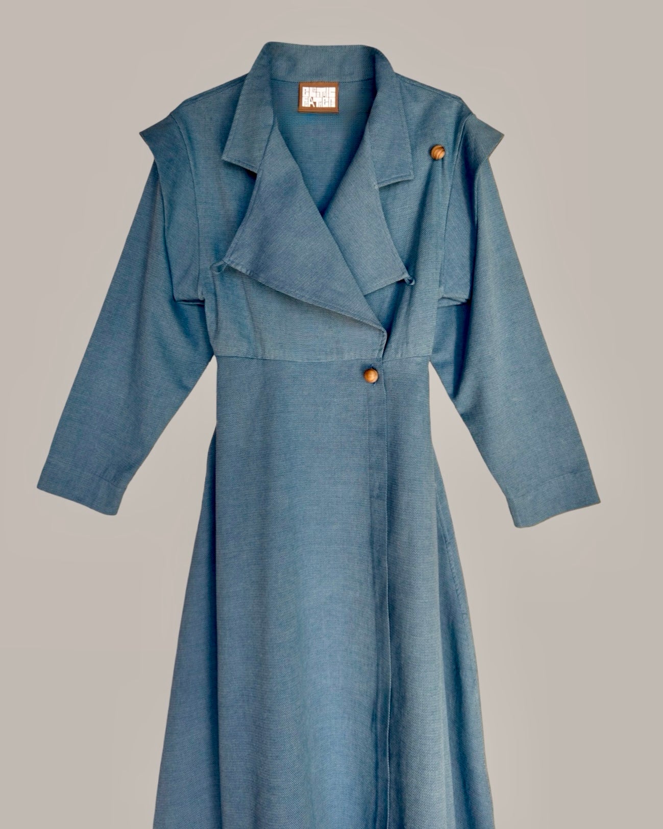 Voyage Coat Dress Piqué Denim