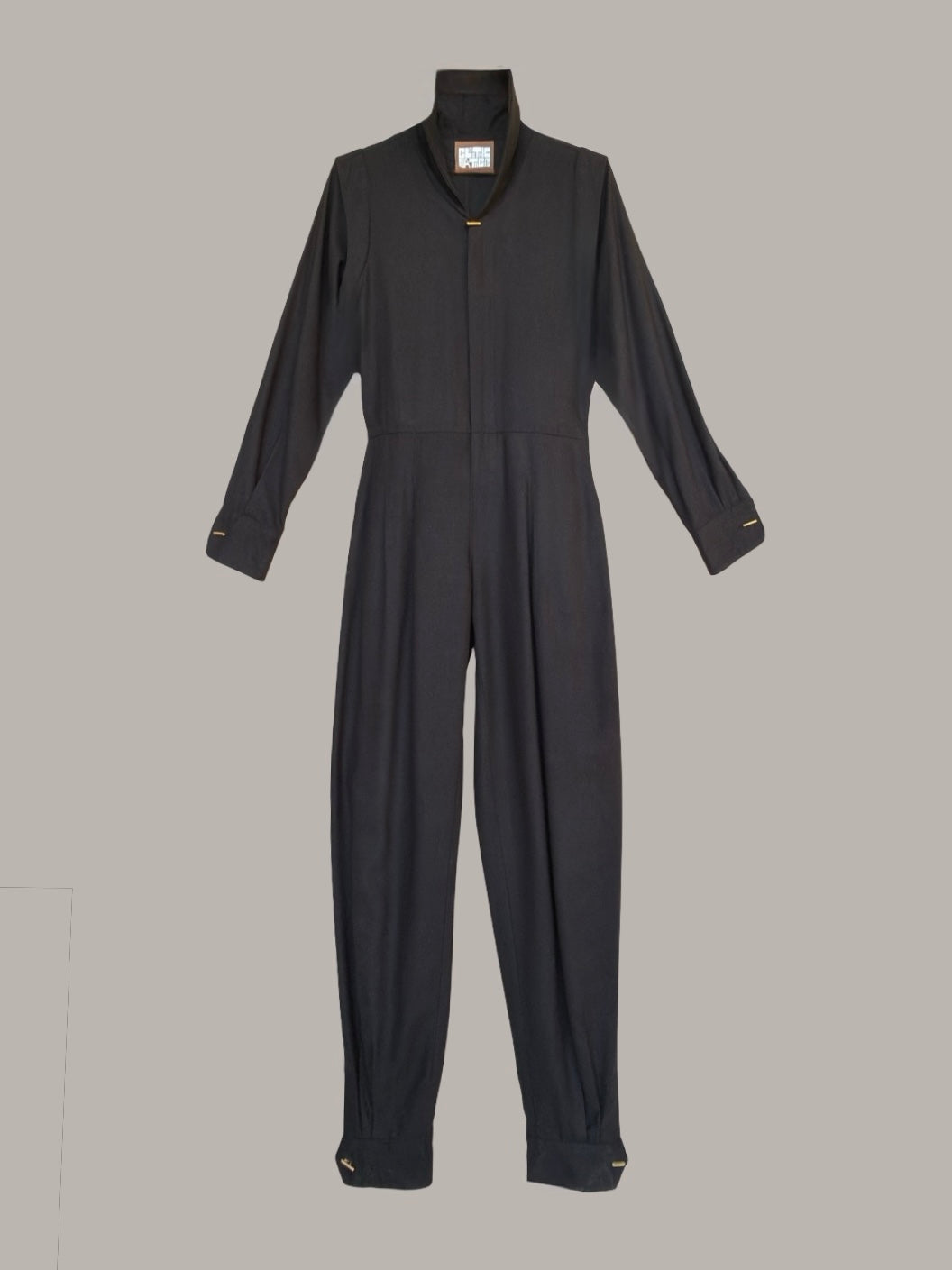 Samurai Jumpsuit Black Kohl Raw Silk {Made to Order}