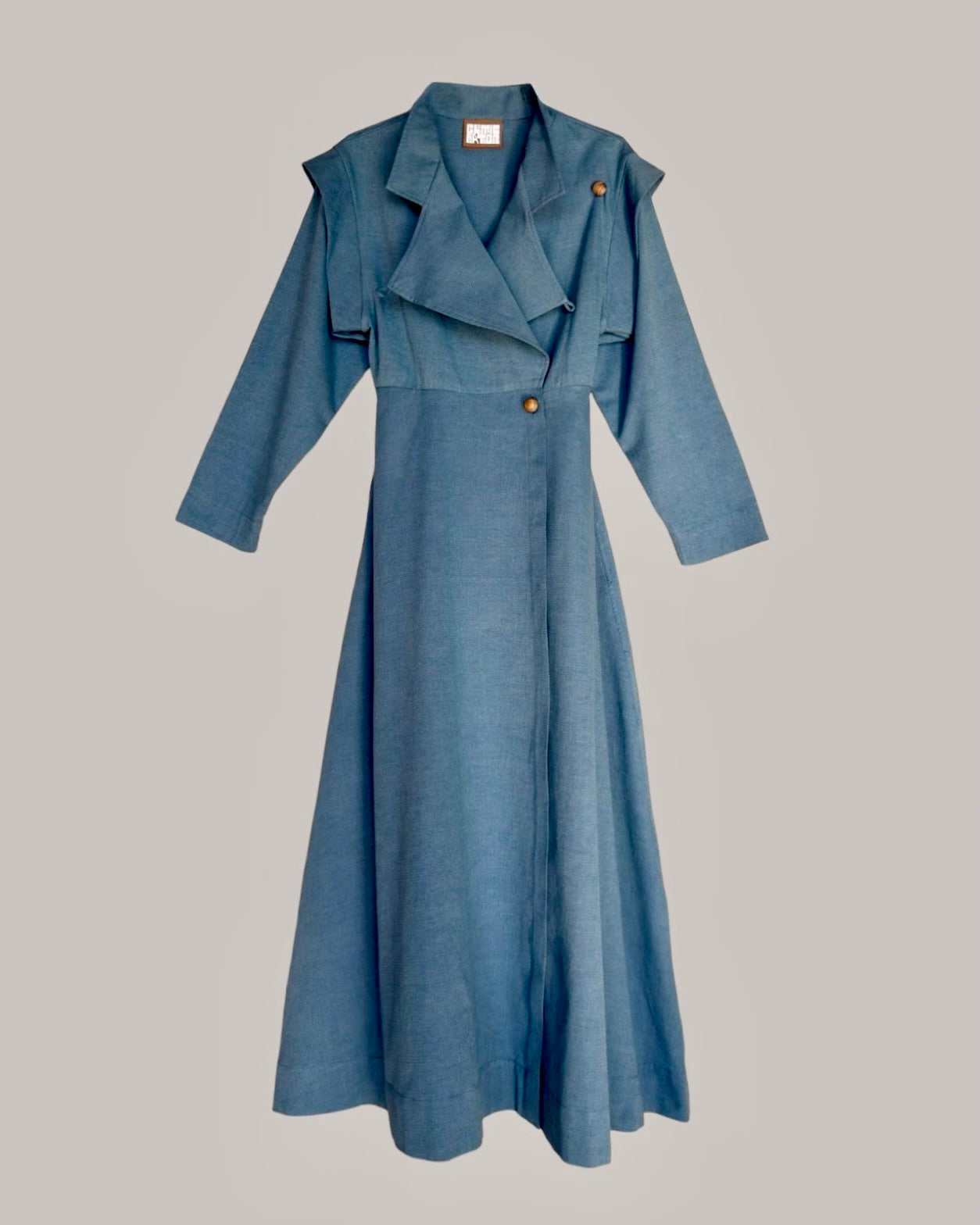 Voyage Coat Dress Piqué Denim