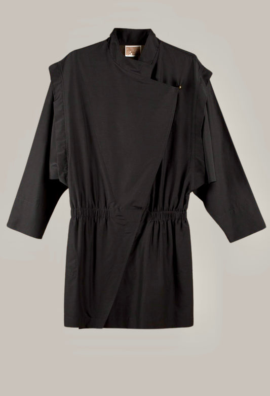 Concord Dress Black Kona Cotton {Made to Order}