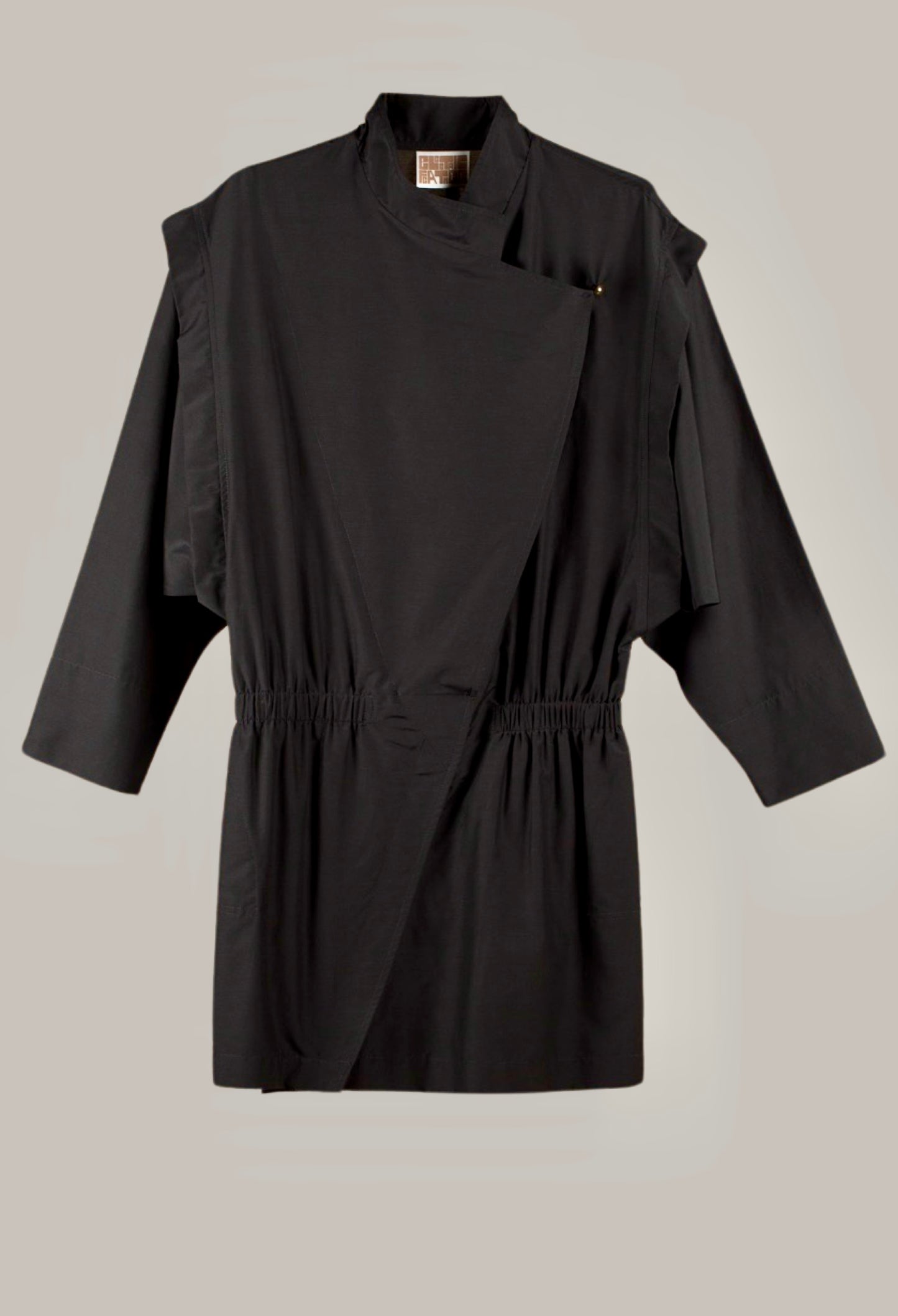 Concord Dress Black Parachute Silk {Made to Order}