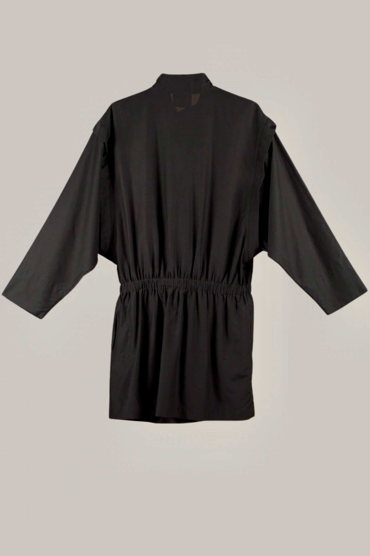 Concord Dress Black Parachute Silk {Made to Order}