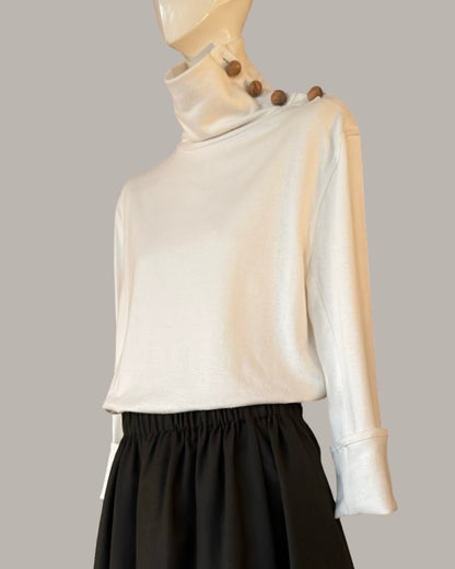 Circe Turtleneck in Ecru {Made to Order}