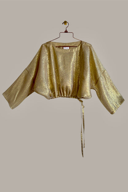 Moonrise Pullover in Silk Chiffon Champagne Gold