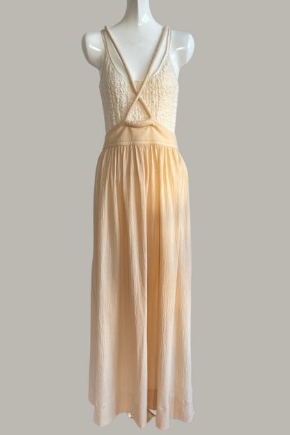 Infinite Bridge Dress Tan & Ivory Stripe