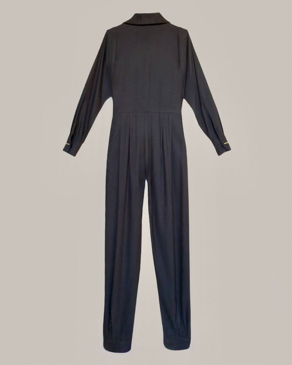 Samurai Jumpsuit Black Kohl Raw Silk {Made to Order}