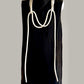 Ninja Shift Dress in Black Kohl Sueded Silk