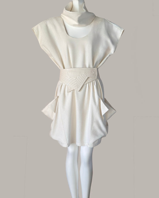 Ondine Dress Ivory Cream Raw Silk {Made to Order}
