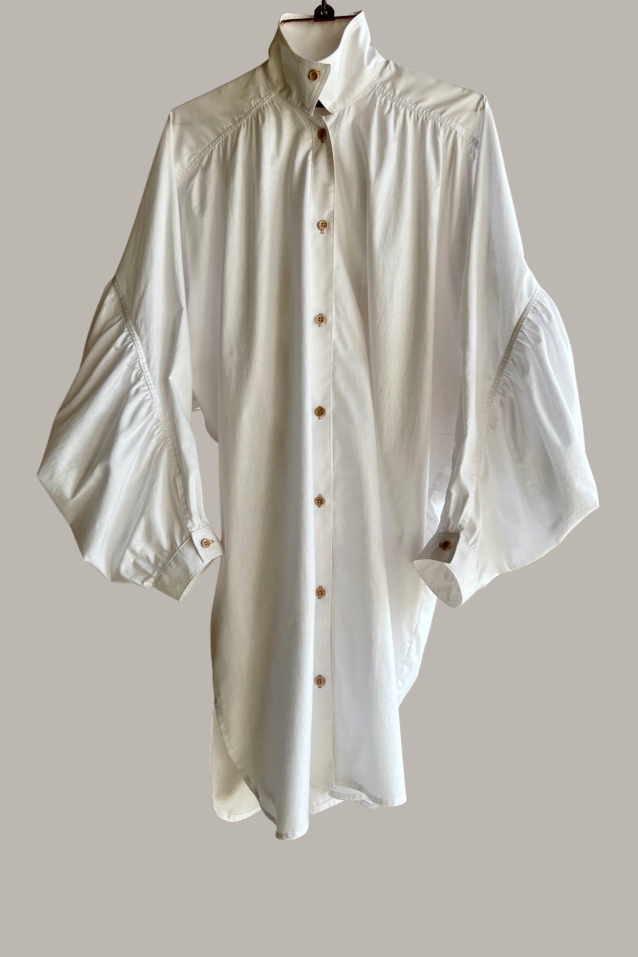 Rimbaud Shirt Dress in White Cotton