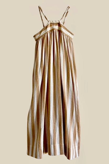 Infinite Bridge Dress Tan & Ivory Stripe