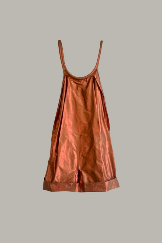 Swanfold Shorts Jumpsuit Sunset Metallic Silk