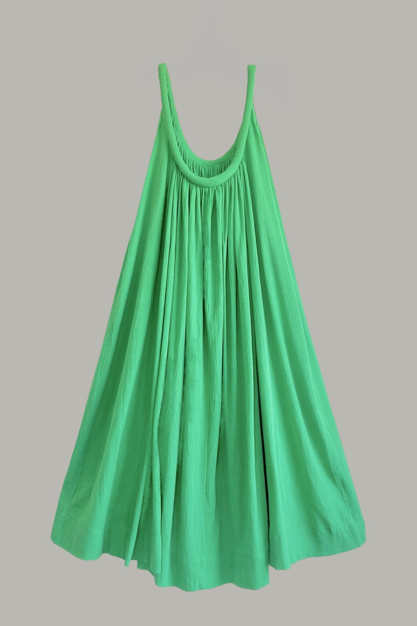 Sahara Chemise Dress Nile Green Cotton Gauze