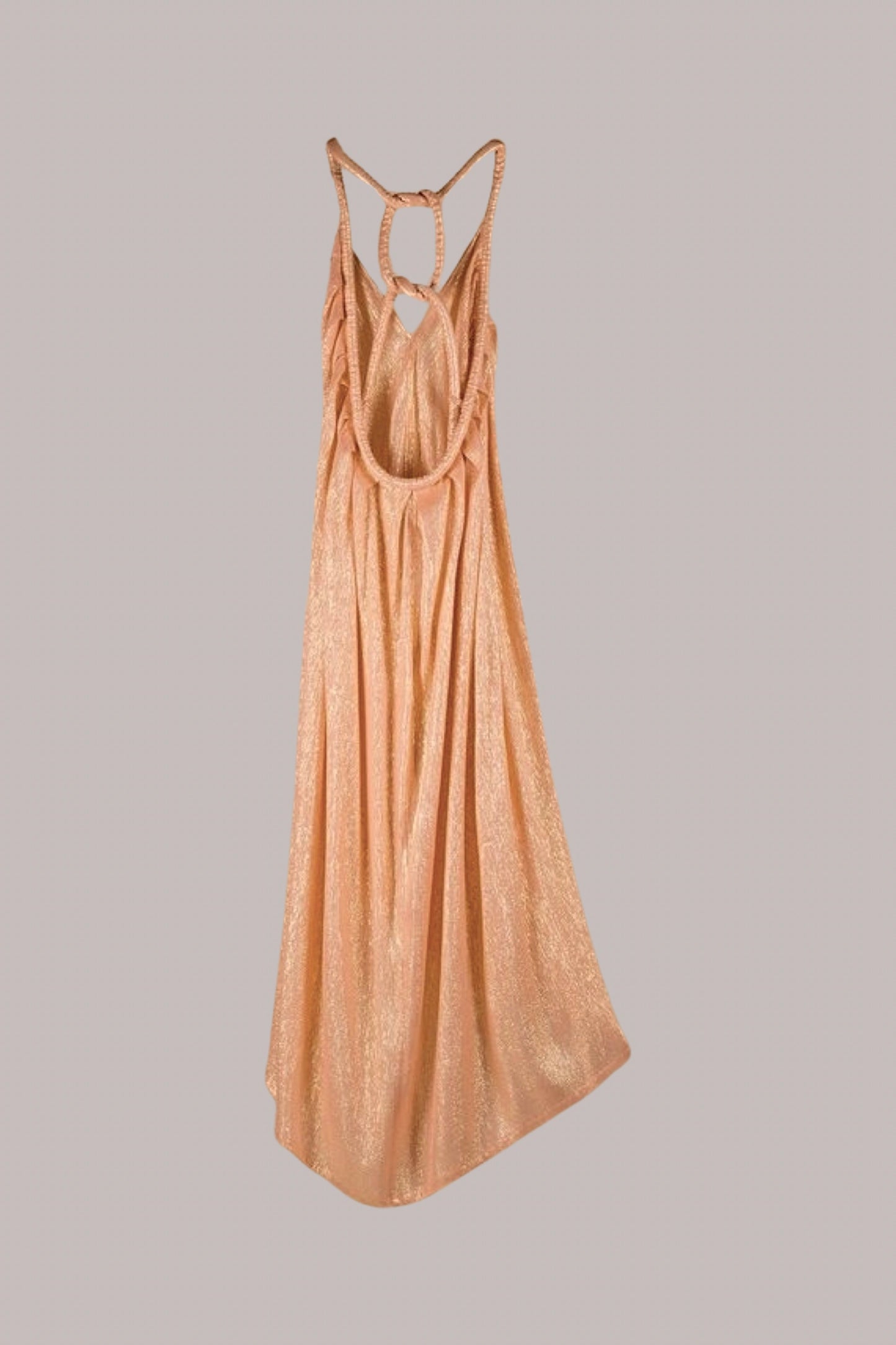 Infinite Rope Dress Grapefruit Gold Silk Lame’ {Made to Order}