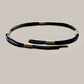 Abacus II Belt Black Leather & Brass