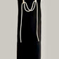 Ninja Shift Dress in Black Kohl Sueded Silk