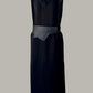 Ninja Shift Dress in Black Kohl Sueded Silk