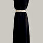 Ninja Shift Dress in Black Kohl Sueded Silk